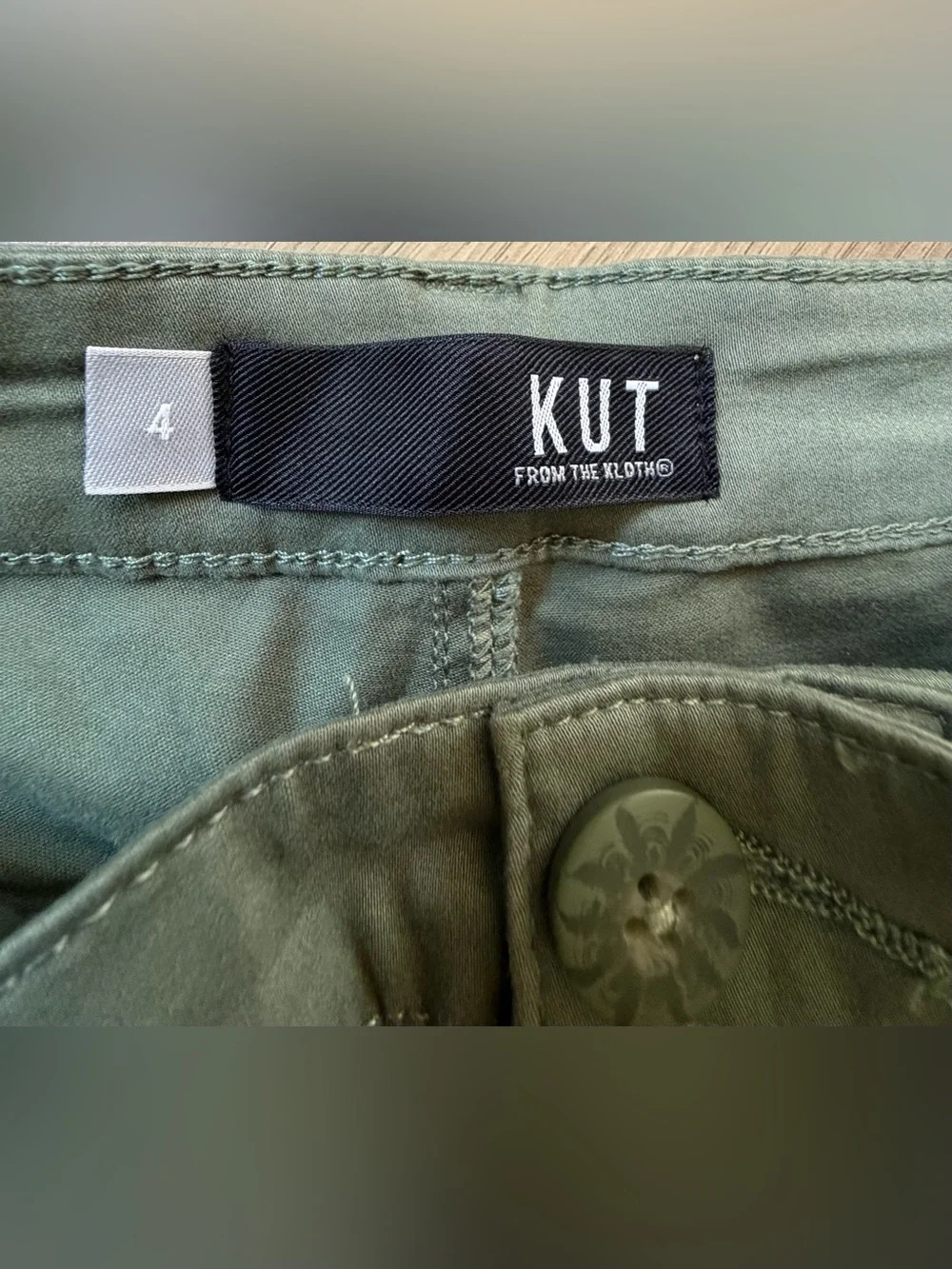NWT Kut from the Kloth Wonens Herb Green Chris High Rise Jogger Pant Sz 4 - Picture 3 of 8